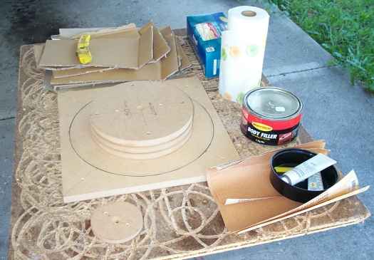 Photo of ten things needed to make a flared port mold
